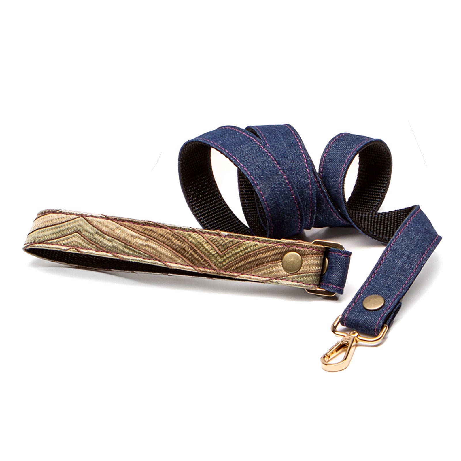 Ripple Denim Leash - Olive