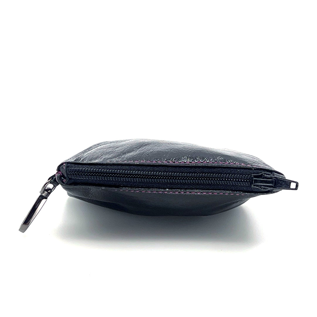 Metallic Black Zip Clip Pochette by Lisa Rose by Design