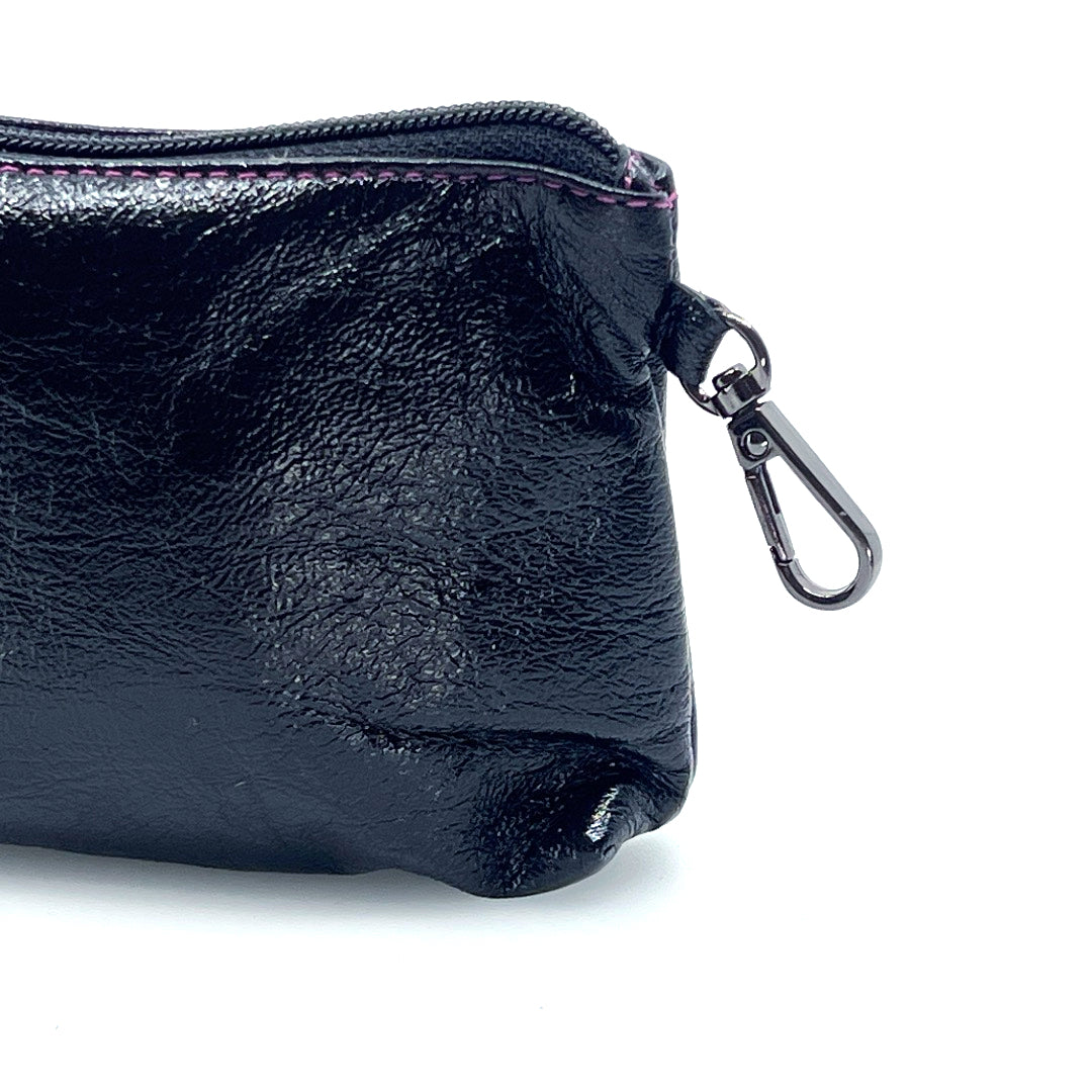 Metallic Black Zip Clip Pochette by Lisa Rose by Design