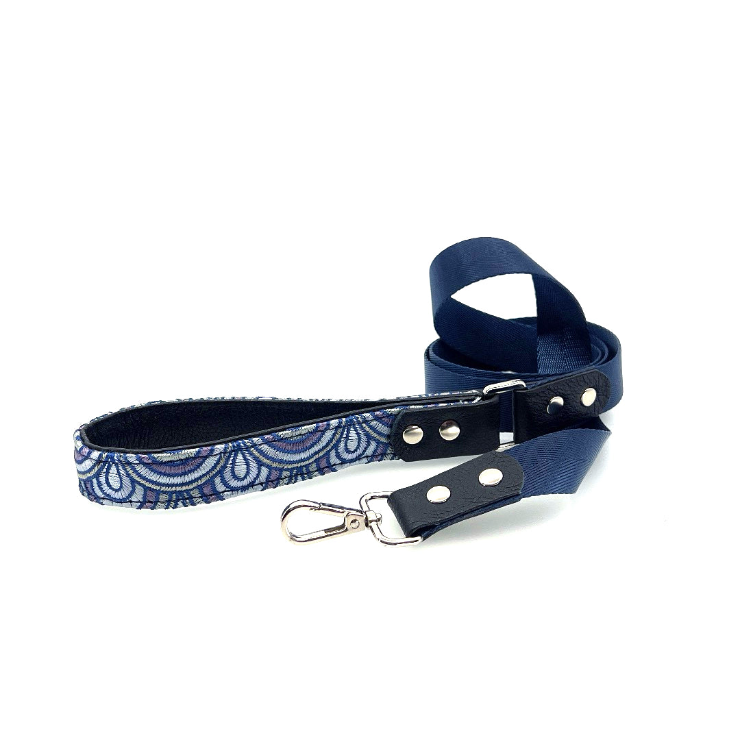Arches Leather & Nylon Leash - Sapphire