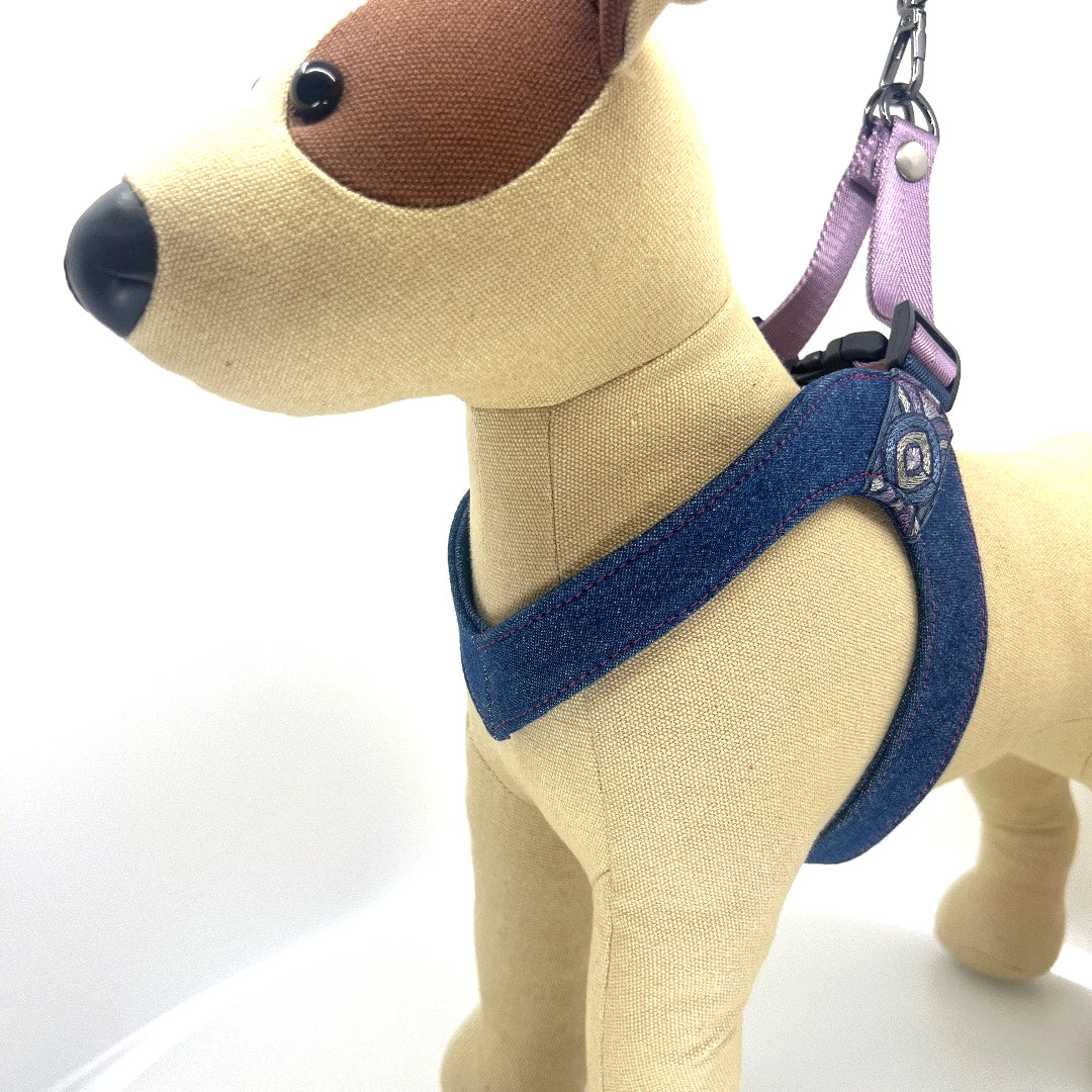 Oculus Denim Step-Into my Heart Harness - Sapphire