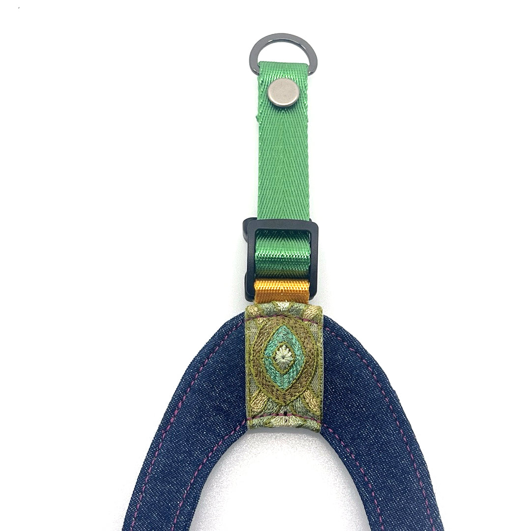 Oculus Denim Step-Into my Heart Denim Harness - Emerald