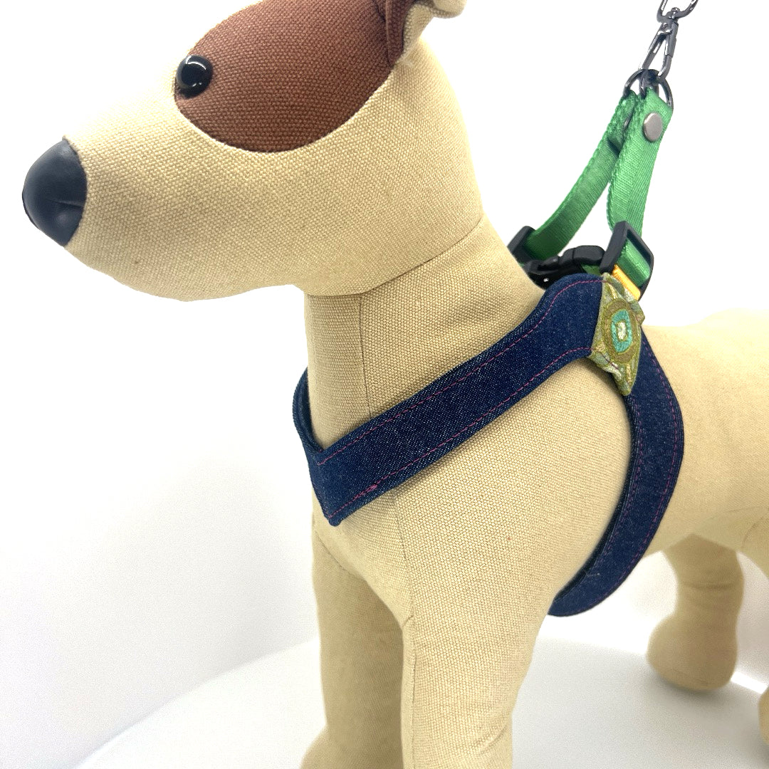 Oculus Denim Step-Into my Heart Denim Harness - Emerald