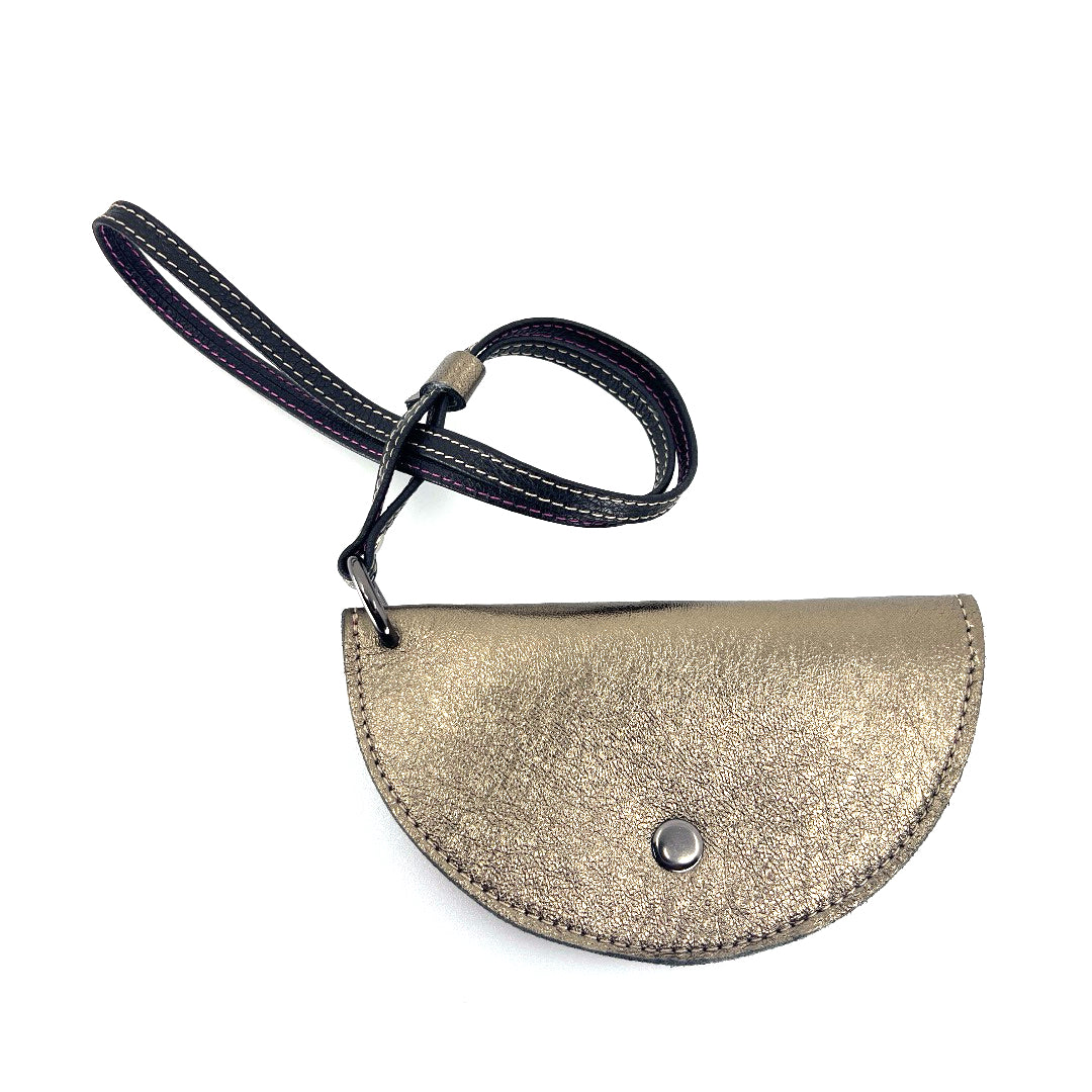 Half-Moon Eyeglass Case - Pewter, Black