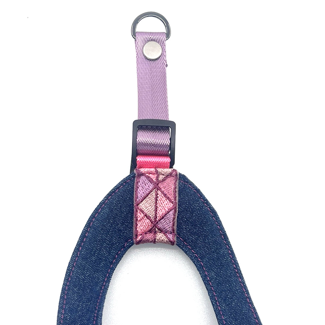 Triangle Denim Step-Into my Heart Harness - Plum