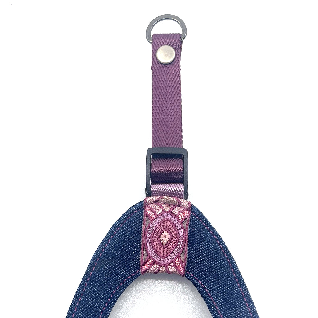 Oculus Denim Step-Into my Heart Harness - Plum
