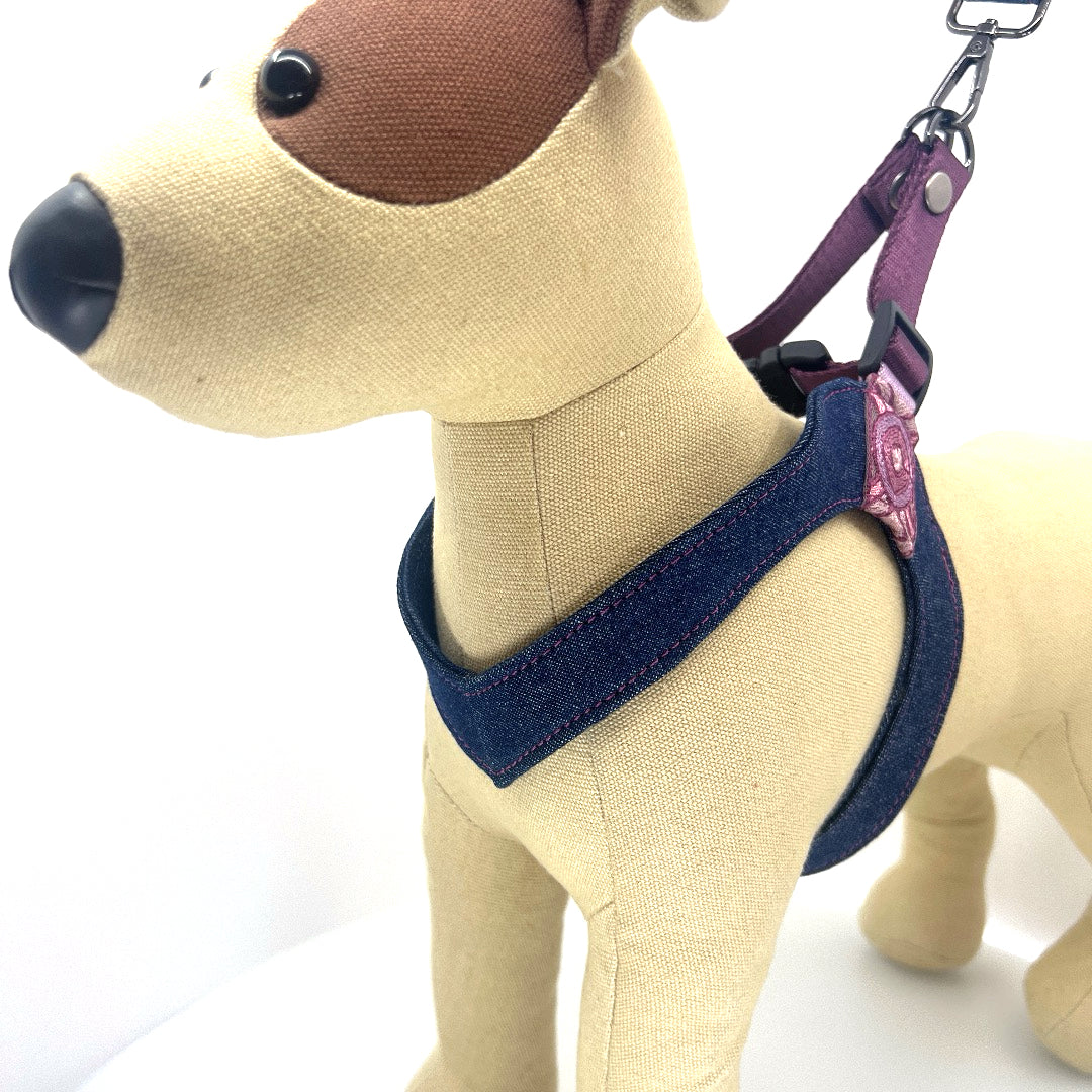 Oculus Denim Step-Into my Heart Harness - Plum