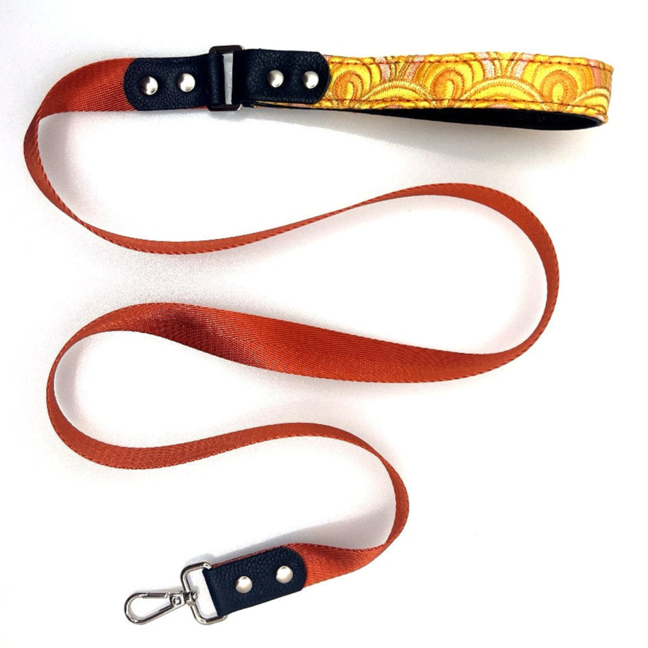 Arches Leather & Nylon Leash - Tangerine