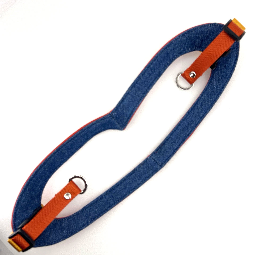 Arches Leather Step-Into my Heart Harness - Tangerine