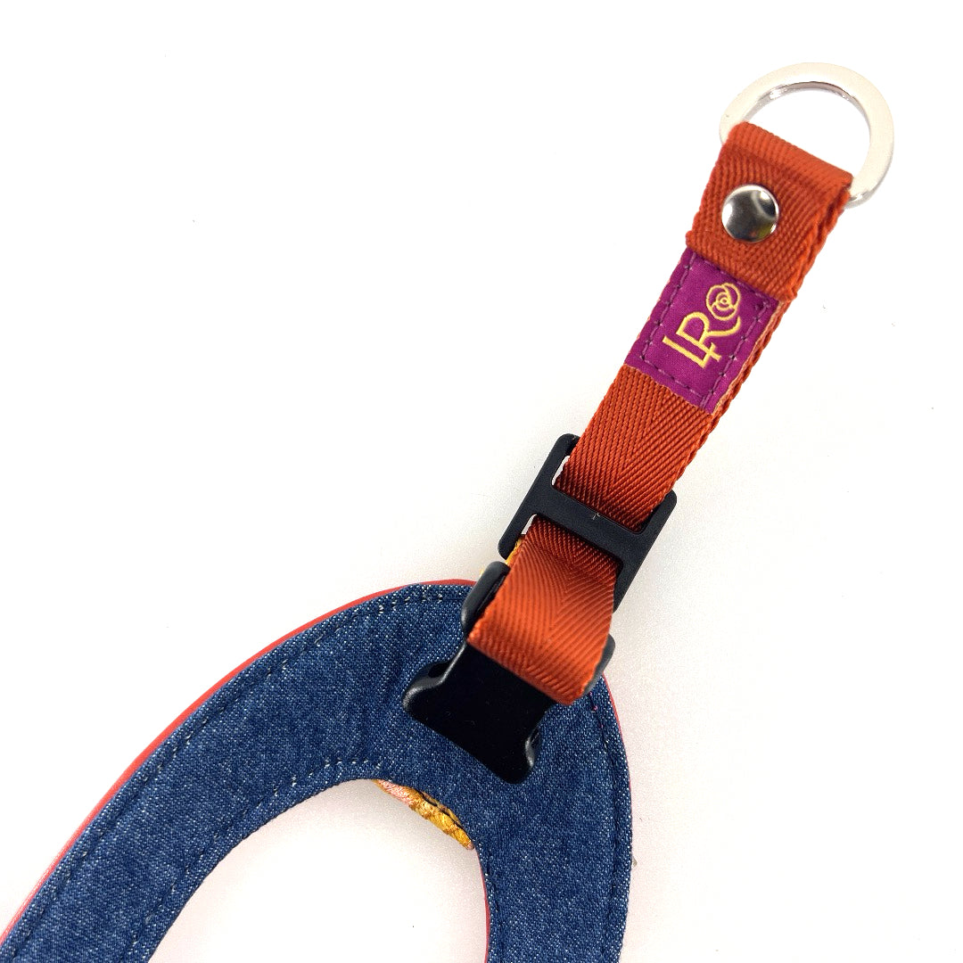 Arches Leather Step-Into my Heart Harness - Tangerine