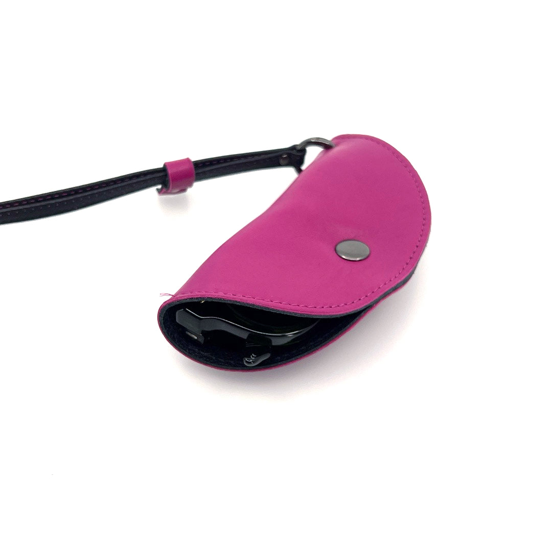 Half-Moon Eyeglass Case - Fushia, Black
