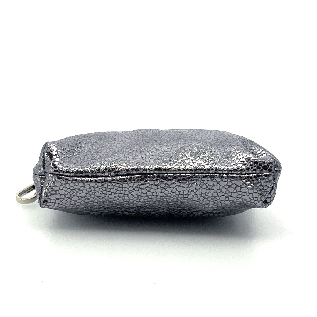 Silver Pebble Zip Clip Pochette by Lisa Rose by Design