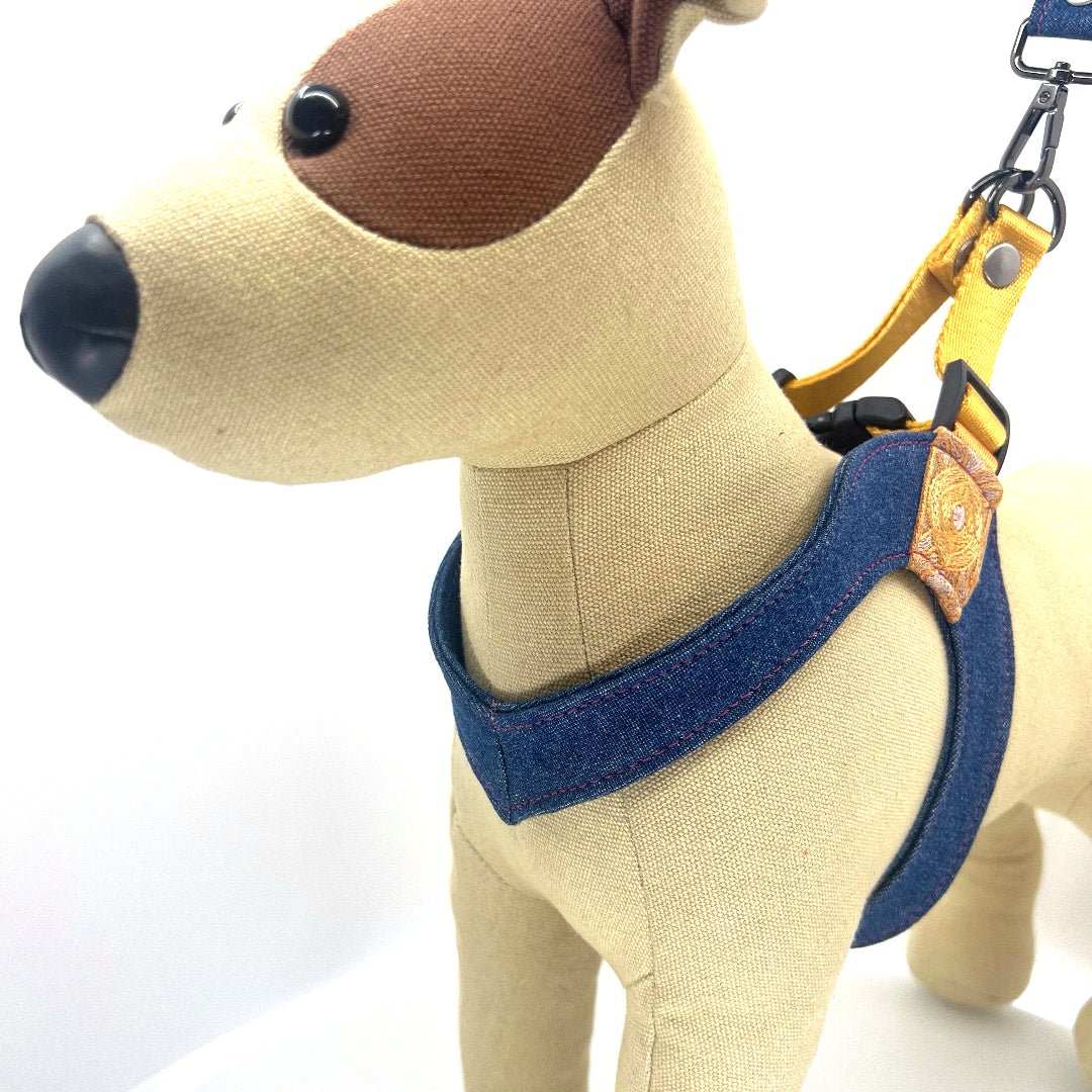 Oculus Denim Step-Into my Heart Harness - Sunshine