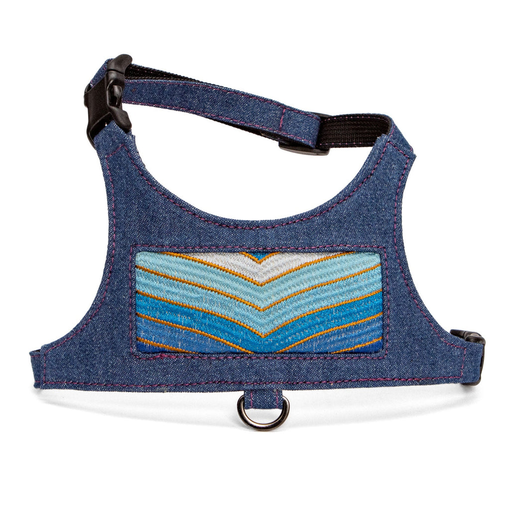 Sapphire Ripple Denim Vest Harness by Lisa Rose by Design