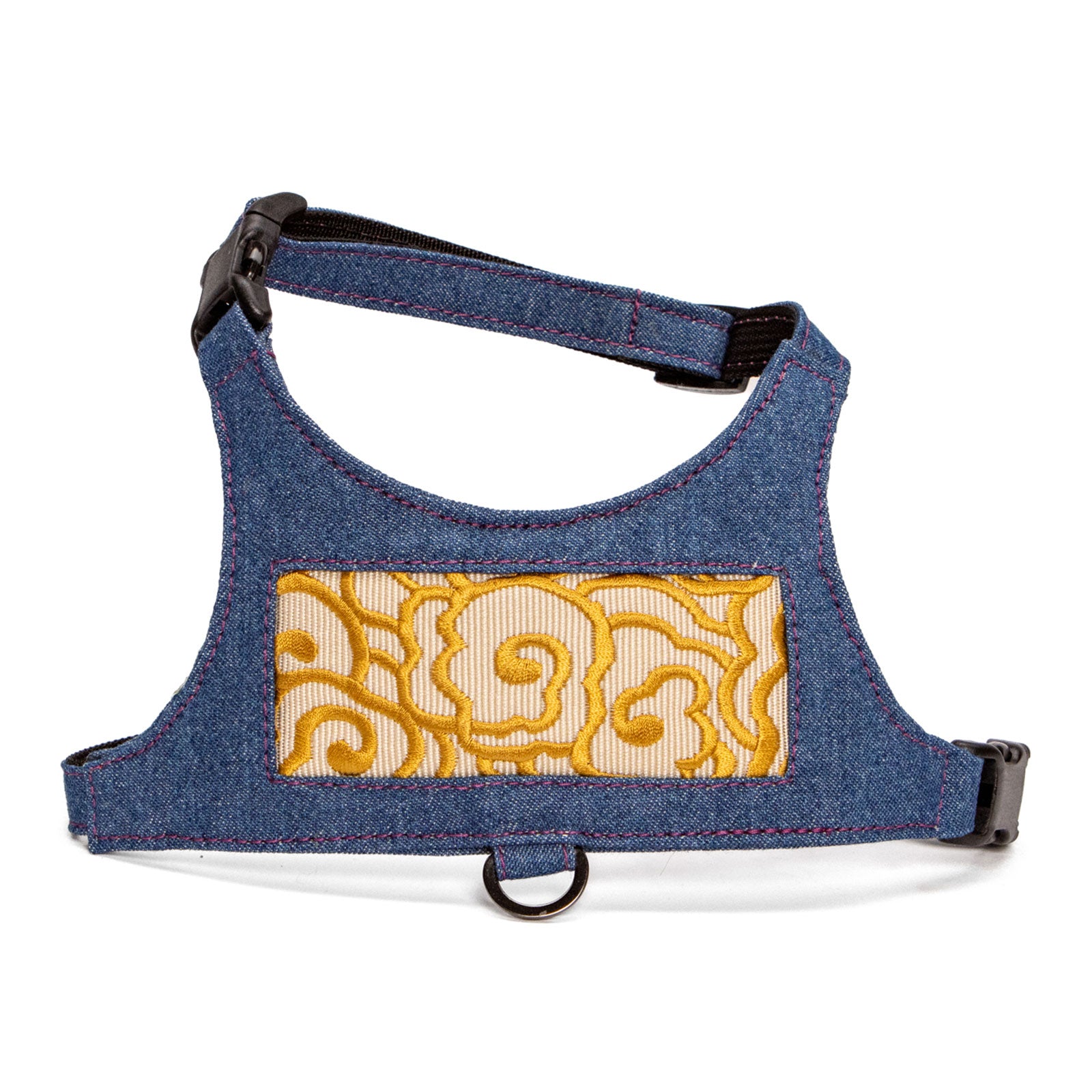 Cumulus Denim Vest Harness - Marigold on Ivory
