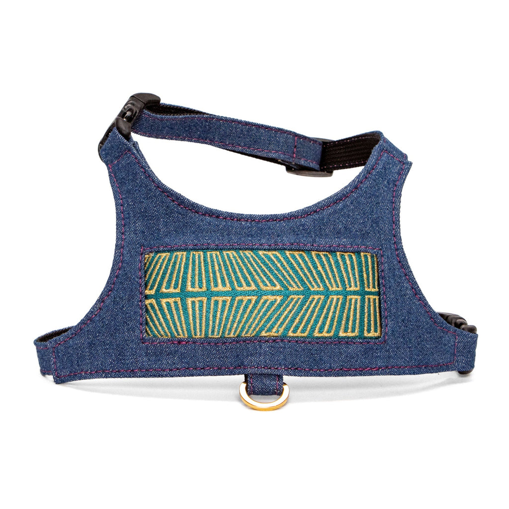 Teal Chrysler Denim Vest Harness by Lisa Rose by Design