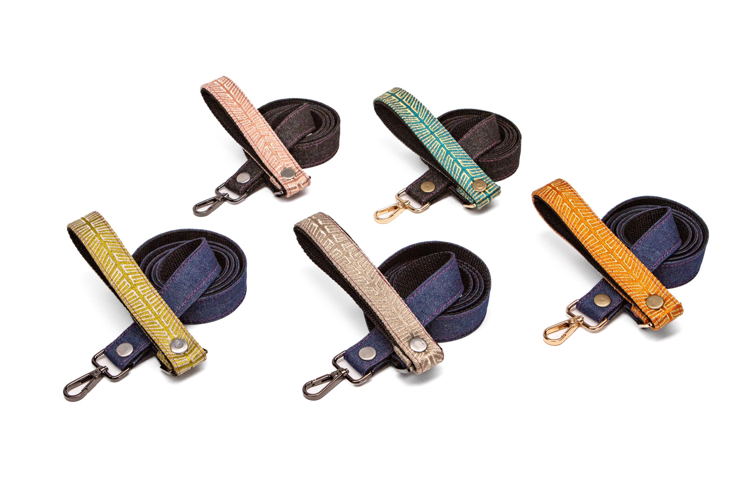 Chrysler Denim Leash - Salmon