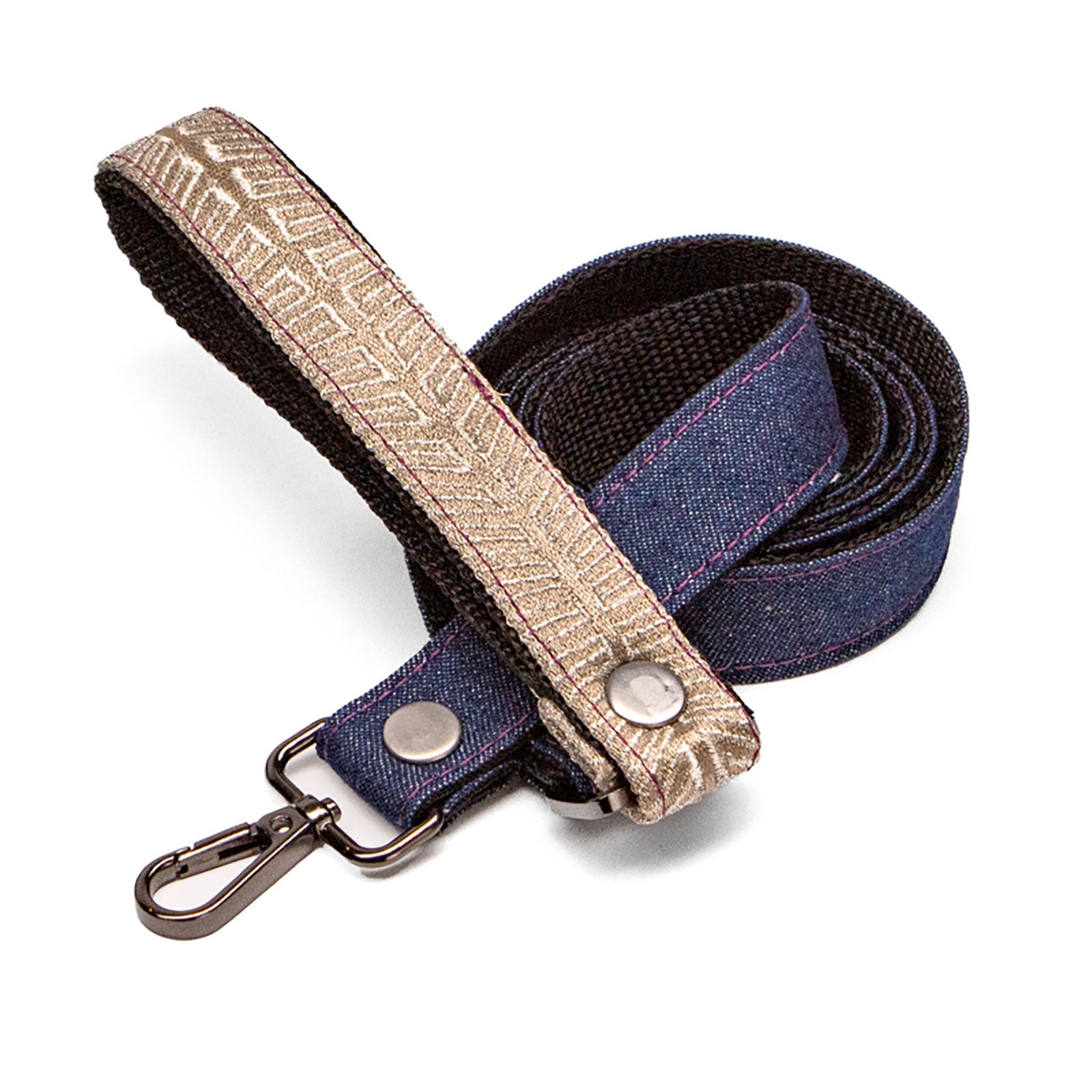 Chrysler Denim Leash - Light Gray & Silver