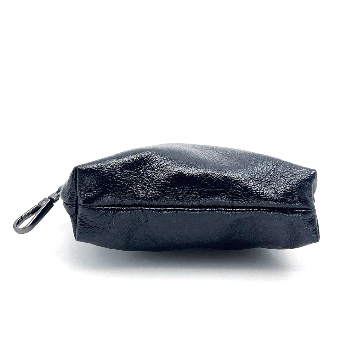 Metallic Black Zip Clip Pochette by Lisa Rose by Design