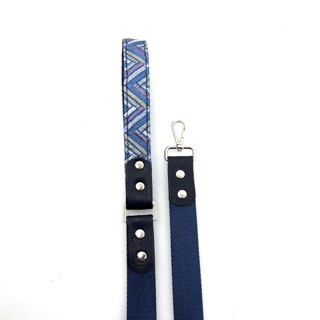 Sapphire Cubic Leather & Nylon Leash by Lisa Rose by Design