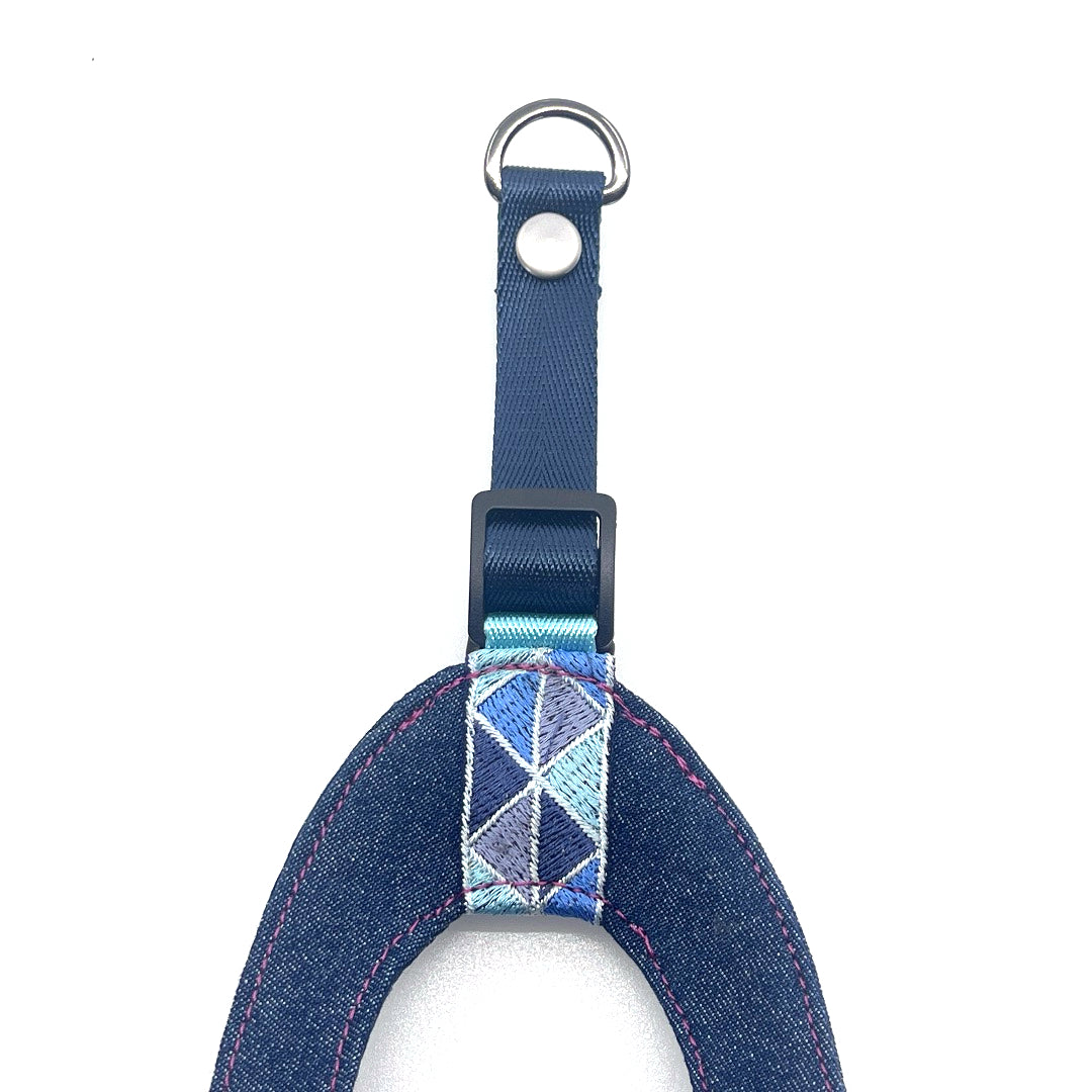 Triangle Denim Step-Into my Heart Harness - Sapphire