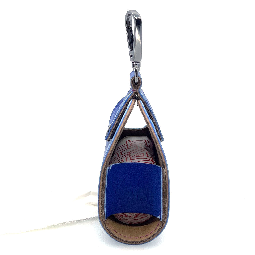 Sapphire Poo Taco Leather Waste Bag Holder by Lisa Rose by Design