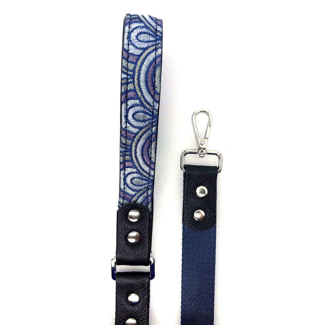 Sapphire Arches Leather & Nylon Leash by Lisa Rose by Design