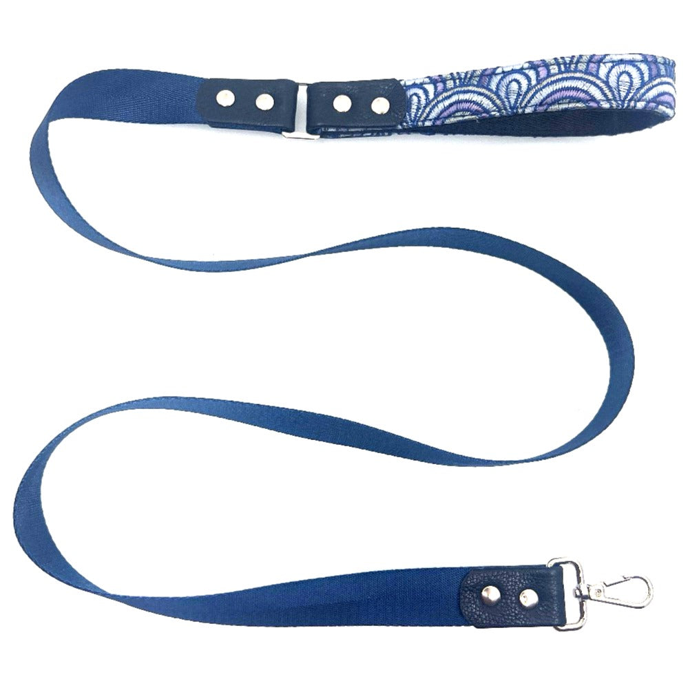 Arches Leather & Nylon Leash - Sapphire