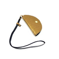 Half-moon leather eyeglass case in Bronze Pebbles & Black by Lisa Rose by Design