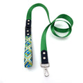 Emerald Cubic Leather & Nylon Leash by Lisa Rose by Design