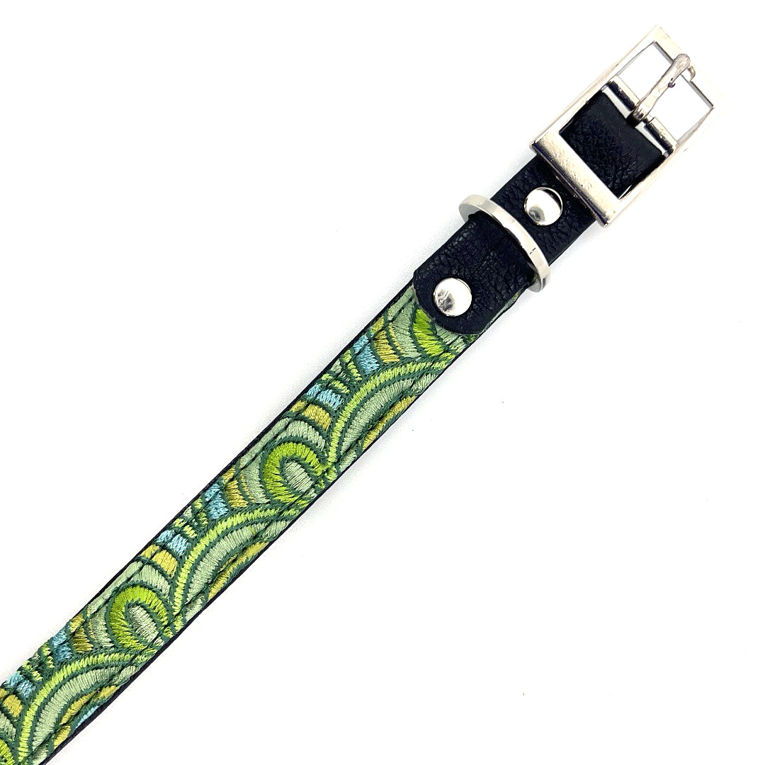 Emerald Arches Leather Collar by Lisa Rose by Design