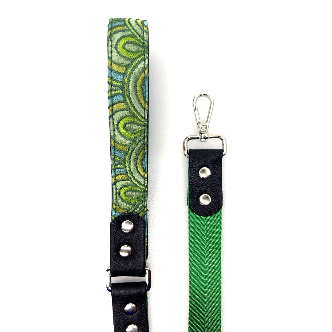 Emerald Arches Leather & Nylon Leash by Lisa Rose by Design