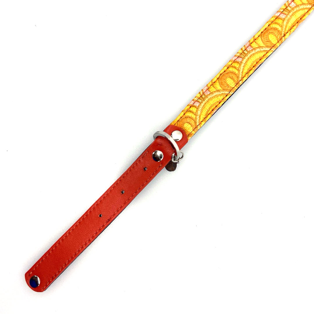 Tangerine Arches Leather Collar by Lisa Rose by Design