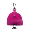 Fushia Poo Taco leather waste bag holder by Lisa Rose by Design