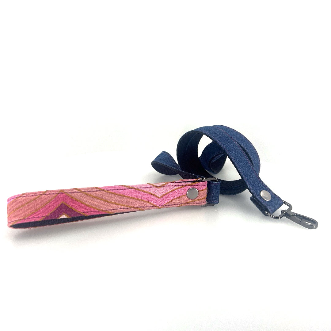Ripple Denim Leash - Fushia