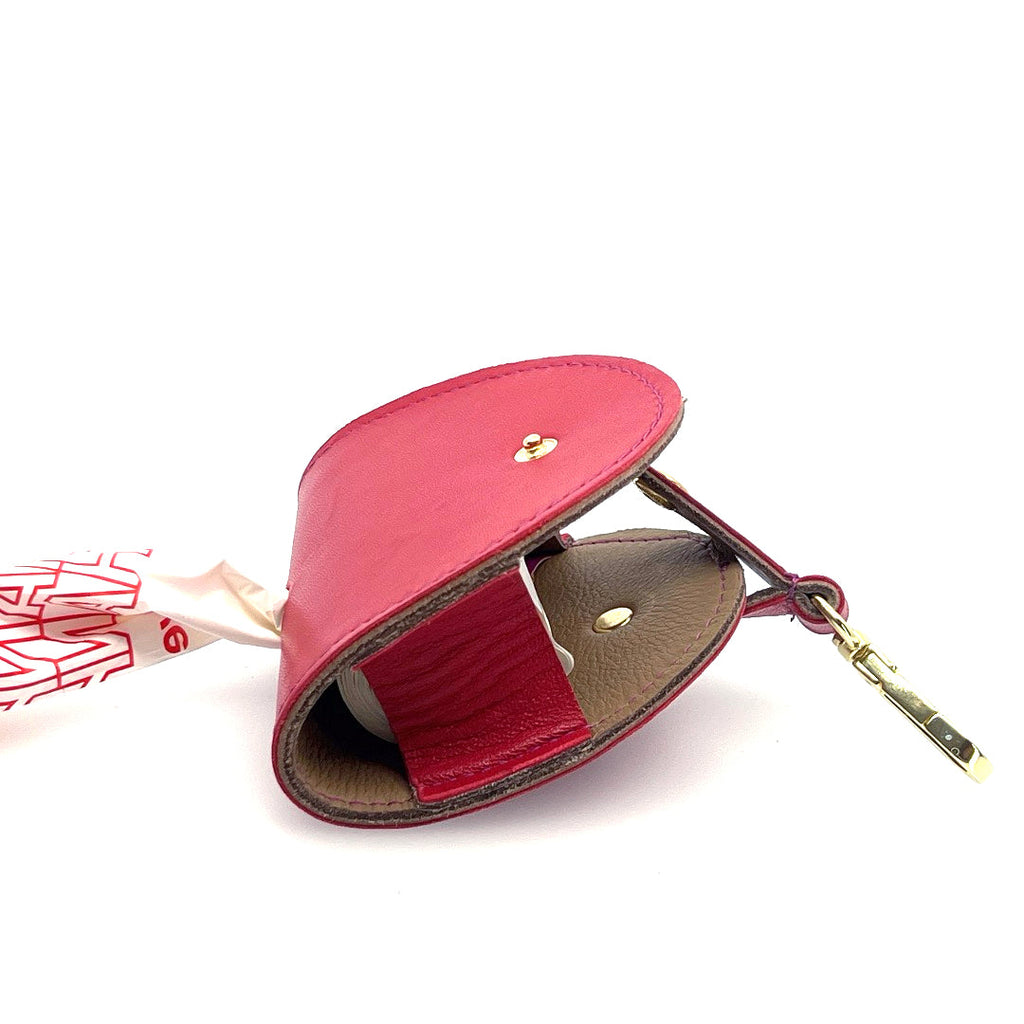 Ruby Poo Taco Leather Waste Bag Holder by Lisa Rose by Design