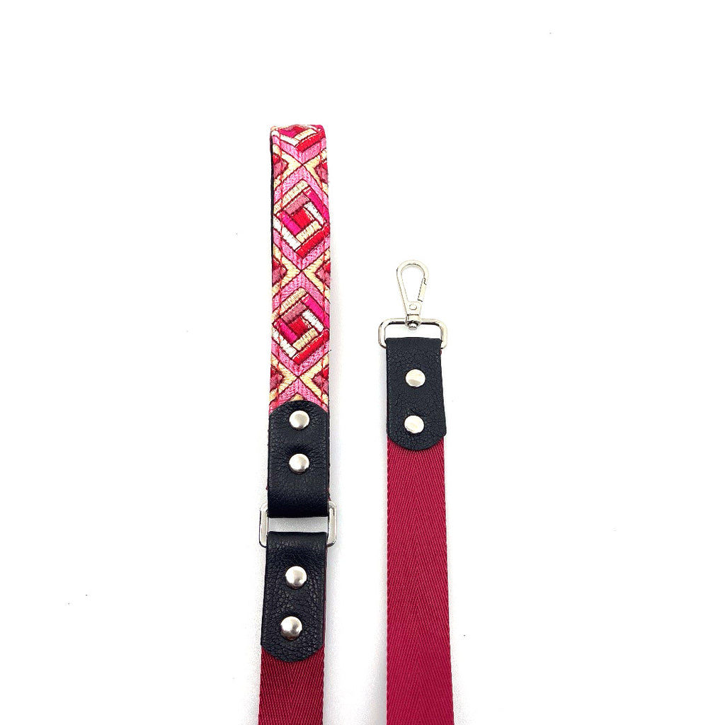 Ruby Cubic Leather & Nylon Leash by Lisa Rose by Design