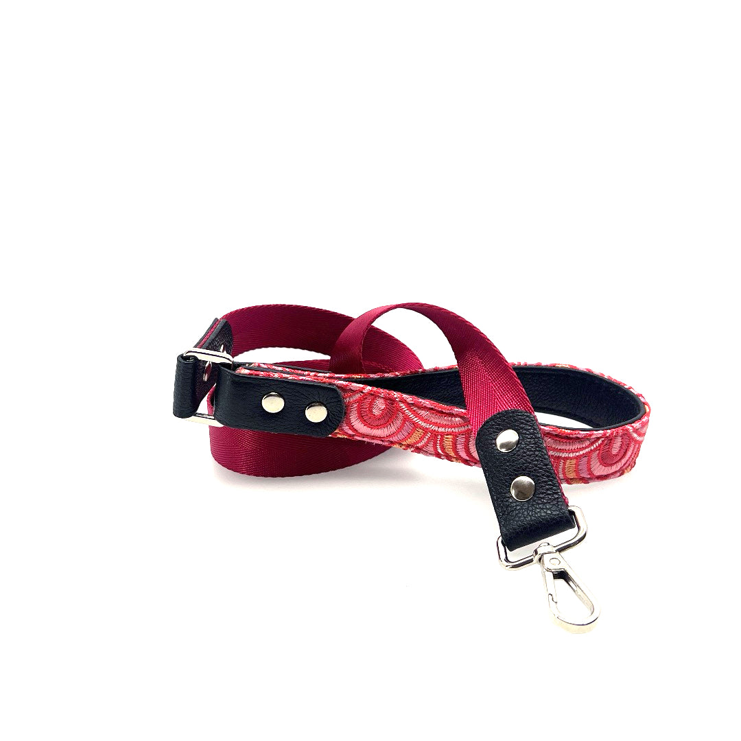 Arches Leather & Nylon Leash - Ruby