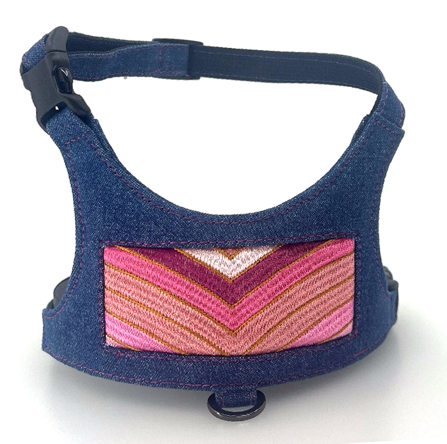 Ripple Denim Vest Harness - Fushia