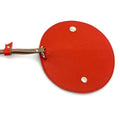 Half-moon leather eyeglass case in Tangerine & Tan by Lisa Rose by Design