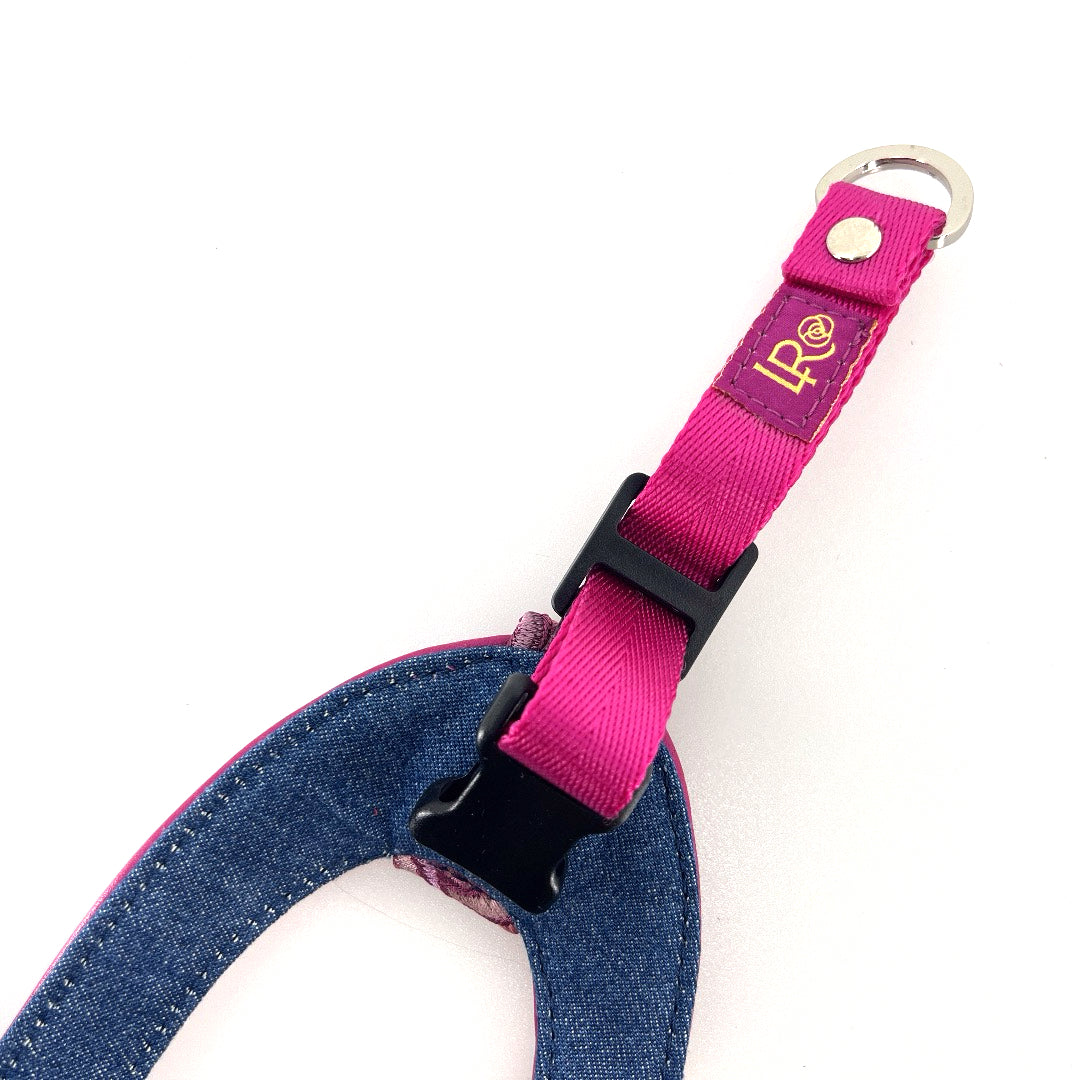 Fushia Arches Leather Step-Into my Heart Harness by Lisa Rose by Design