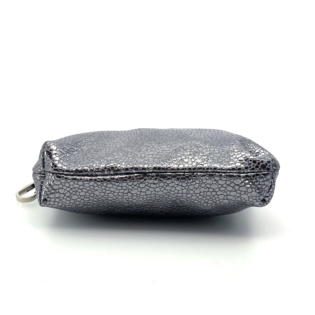 Silver Pebble Zip Clip Pochette by Lisa Rose by Design