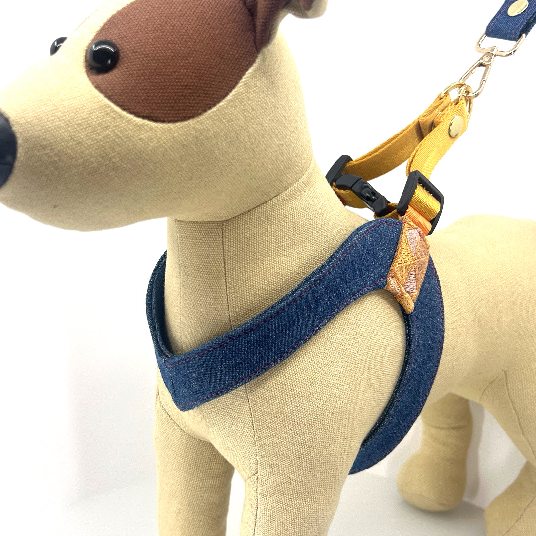 Triangle Denim Step-Into my Heart Harness - Sunshine
