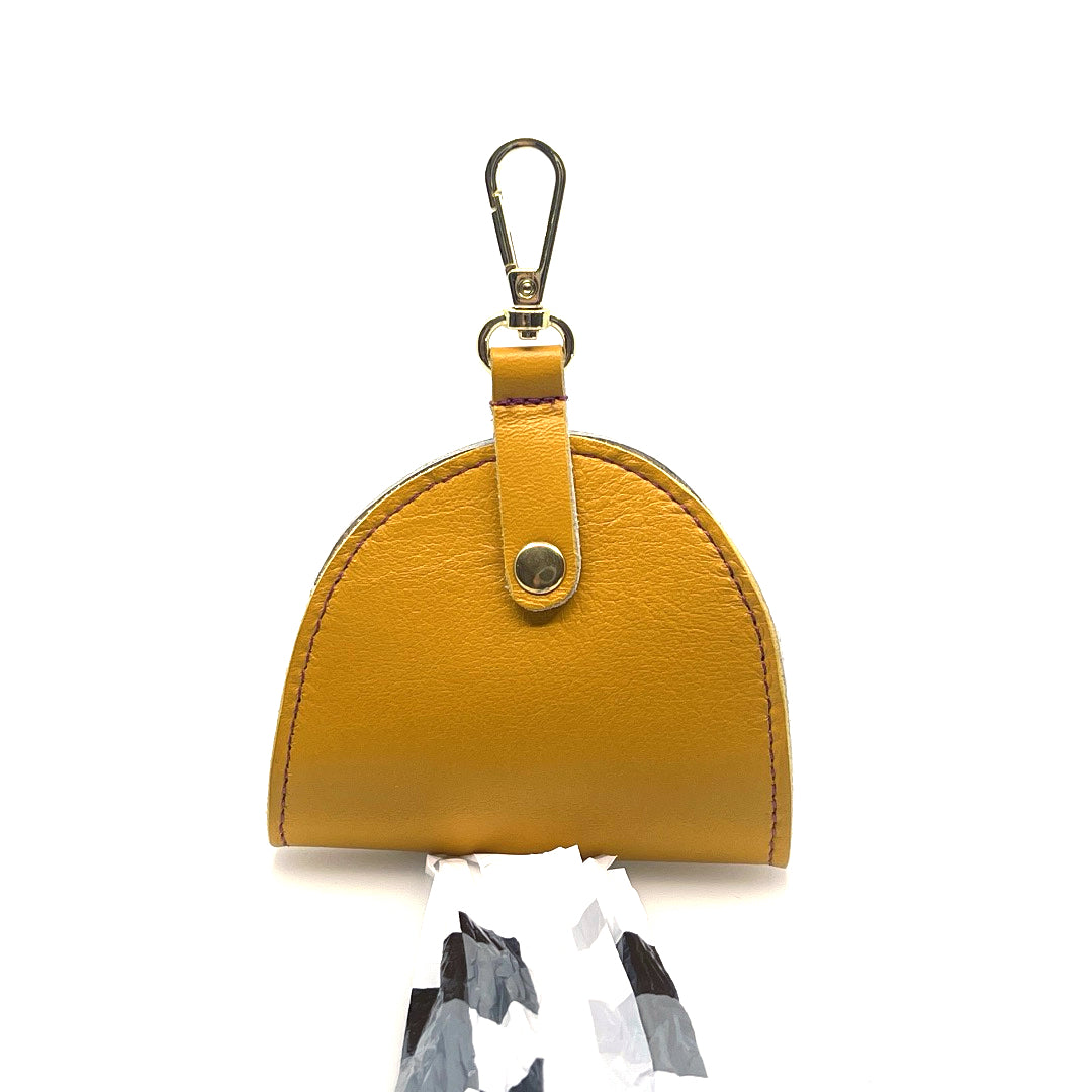 Poo Taco Leather Waste Bag Holder - Sunshine