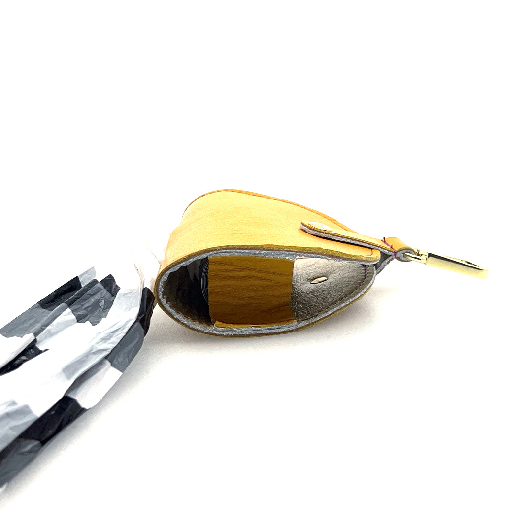 Poo Taco Leather Waste Bag Holder - Sunshine